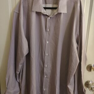 Men's XLG Shaquille O'Neil big fit stretch cooling button down long sleeve shirt